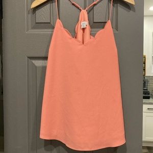 J. Crew Peach Scallop Tank (size 4)
